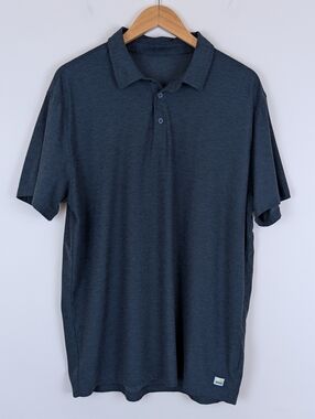 Vuori Strato Tech Short Sleeve Polo - Charcoal Heather